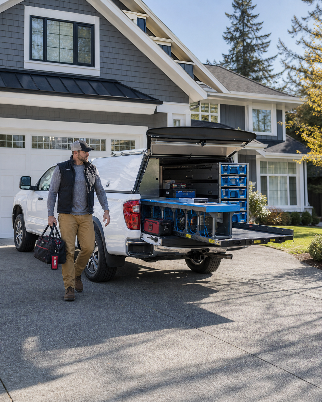 Adrian Steel outfitted pickup truck